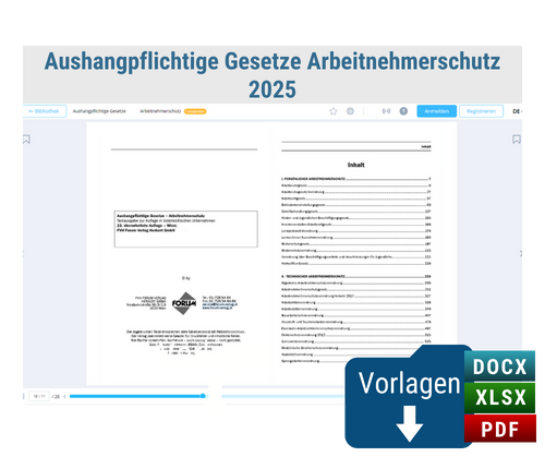 Änderungen aushangpflichtigen Gesetze  und Verordnungen 2024 title=